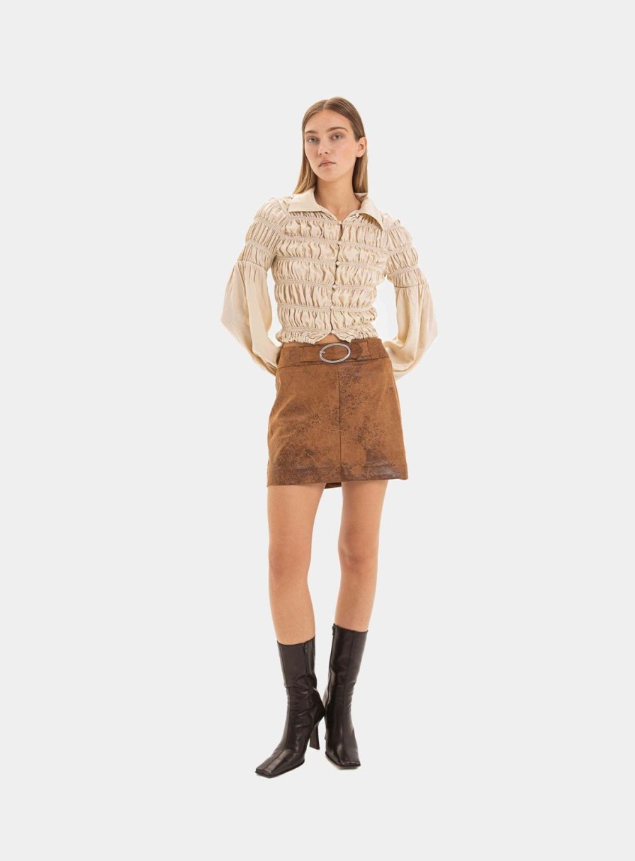 Ropa LAAGAM | Minifalda Marron Nixie