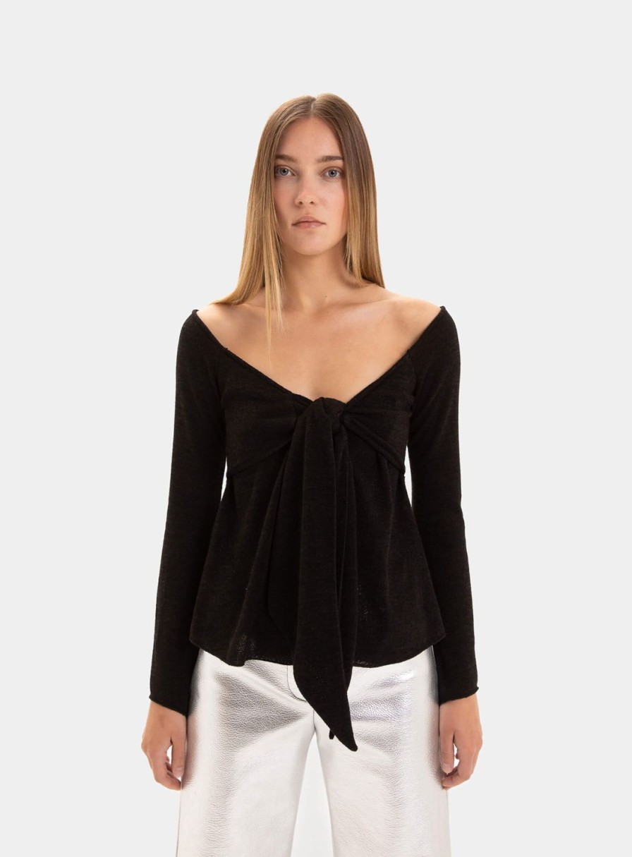 Ropa LAAGAM | Blusa De Punto Negra Alana