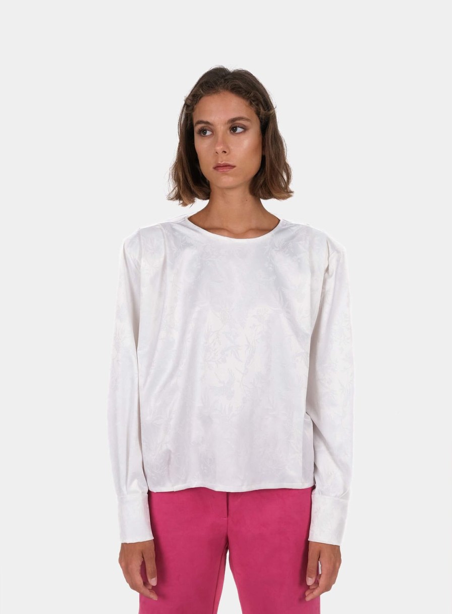 Ropa LAAGAM | Blusa Damasco Blanca