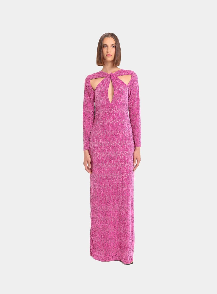 Ropa LAAGAM | Vestido Texturizado Rosa Alexandra