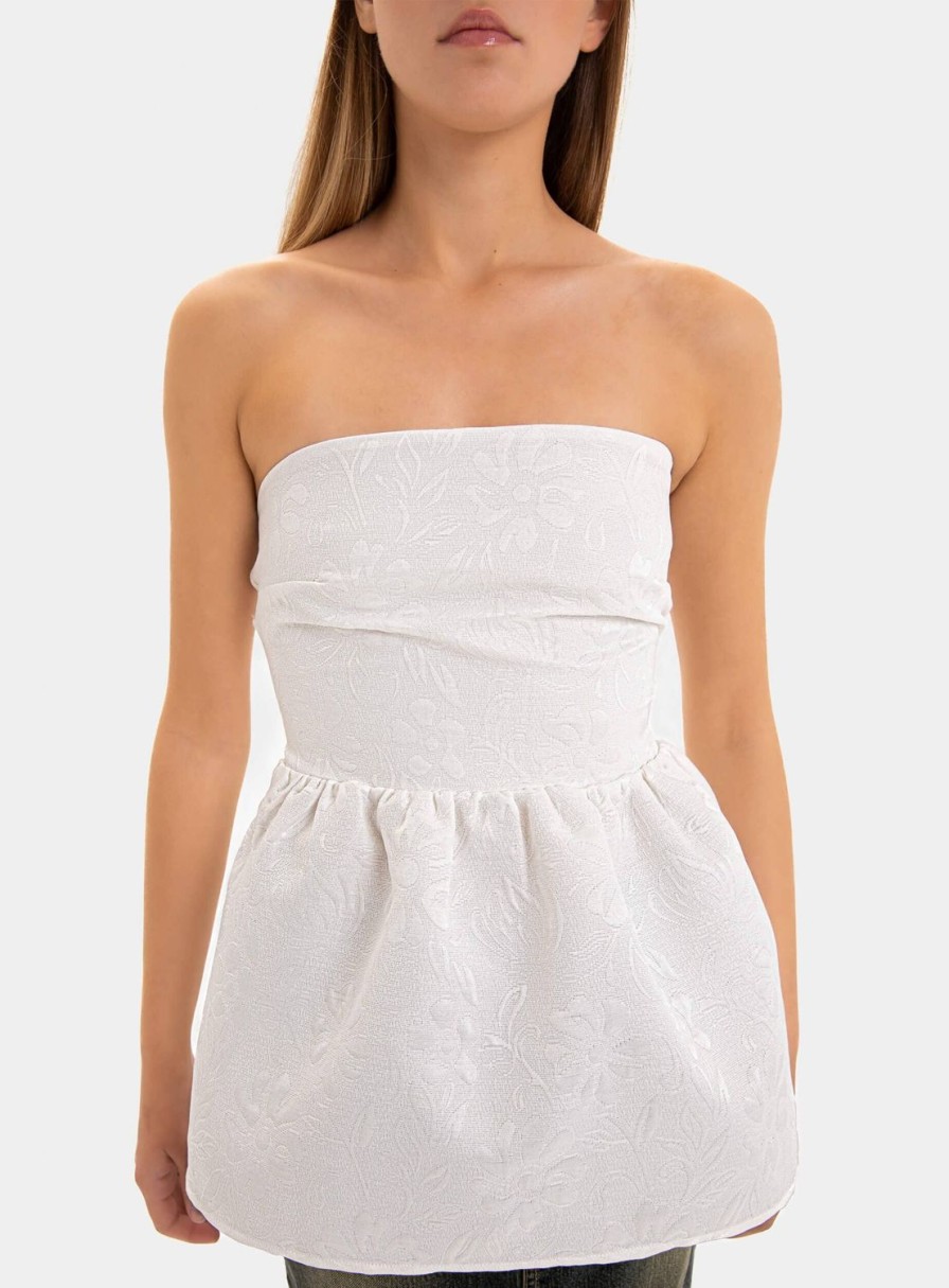 Ropa LAAGAM | Top Sin Tirantes Blanco Cecile